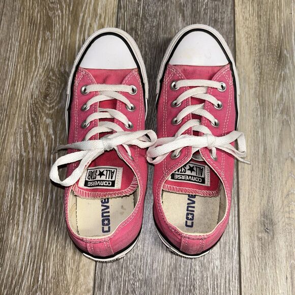 Converse All Star Low Pink White Sneaker Shoes US Size Womens 6 / Mens 4 - Picture 8 of 12